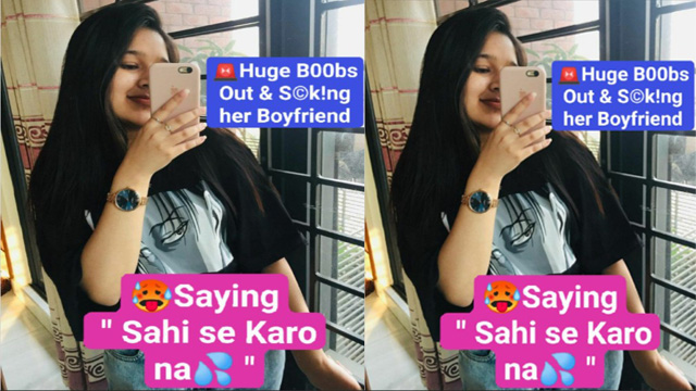 Latest Trending Sucking her Boyfriend – Giving Amazing Blowjob Video Free